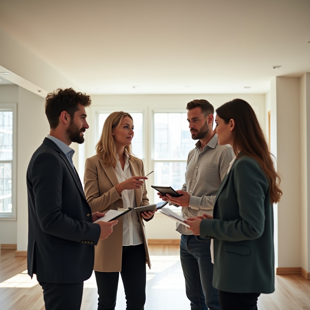 Co-investment group participating in coordinated apartment inspection workshop