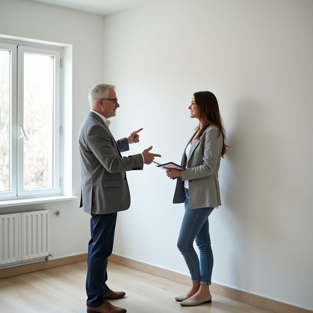 Individual apartment buyer participating in one-on-one inspection training session